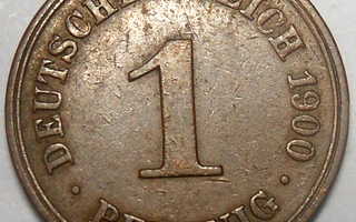 Saksa. 1 pfennig 1900A.