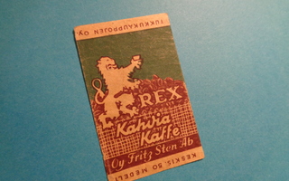 TT-etiketti Rex Kahvia Kaffe, Oy Fritz Sten Ab