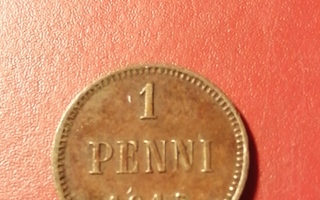 *Suomi *  1 penniä  *1915  *   Copper/Kupari *1+/EF