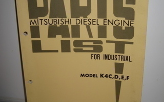 MITSUBISHI DIESEL ENGINE: PARTS LIST FOR INDUSTRIAL