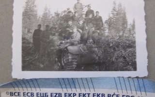 VANHA Sota Valokuva Natsi Saksa Panssarivaunu Suomessa