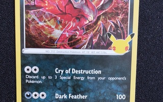 Pokemon kortti Yveltal 019/025 holo