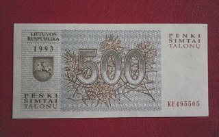 Liettua 500 Talonas Seteli v. 1993