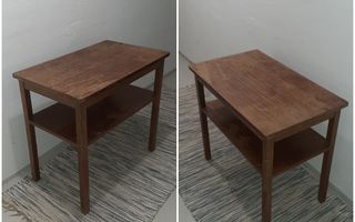 Vintage pöytä ruskea puuta puupöytä