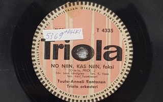 Savikiekko 1957 - Tuula Anneli Rantanen - Triola T 4335
