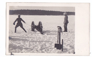 Valokuva Suojeluskunta Kuopio Tykki 1921 HYVÄ Provenienssi
