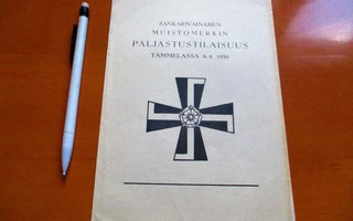 Tammela muistomerkin paljastustilaisuus ohjelma 1950