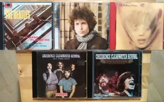 Beatles, Dylan,Stones ja CCR CD levyt