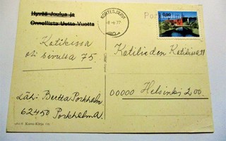 1977 Porkholma rivil s+ Kortesjärvi kortti