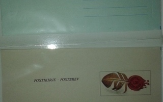 Postikirje, 2kpl; 1,10mk ja 1,30mk, käyttämättömät