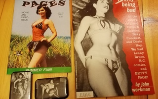 Betty Page rintamerkit ja lehdet