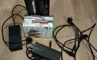 Xbox 360 - paketti (Elite ja E-malli, pelejä ja tarvikkeita)