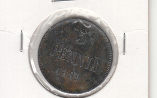 5 penniä 1899 kl 4