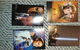Star Wars -postikortteja, uusia 4 kpl