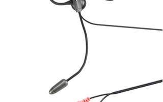 Bandridge In-Ear Headset, 2x3.5mm, 1.8 m, musta/harmaa UUSI
