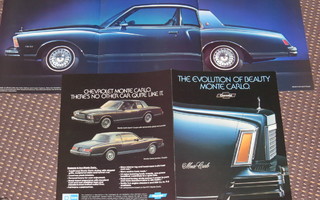 1978 Chevrolet Monte Carlo esite - KUIN UUSI - 14 sivua