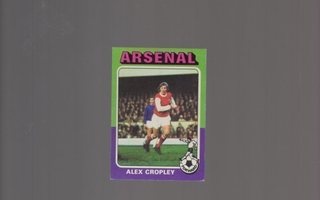 Jalkapallo n:o 128 Alex Cropley. Arsenal. Purkkakuva