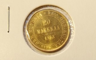 Kultaraha 20 markkaa 1912