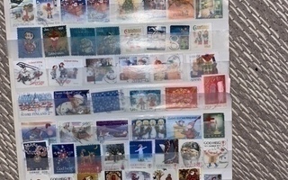 122 erilaista koko maailmaa joulu ja joulupostimerkit