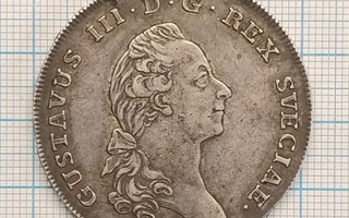 Ruotsi 1 Riksdaler 1776  Gustav III