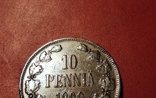 10  penniä  1900   Copper/Kupari *