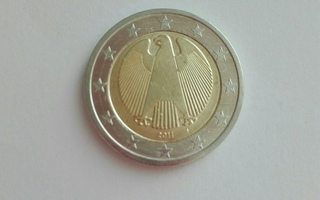 Saksa, tavallinen 2 € 2011, J. Kierrosta.
