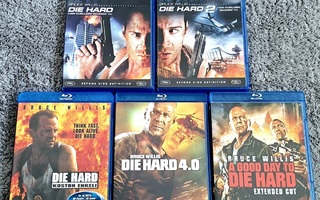 Die Hard -elokuvapaketti - Blu-ray + DVD (5 + 9 levyä)