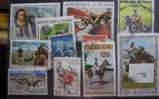 Hevonen postimerkeillä 11 erinlaista