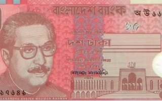 Bangladesh 10 taka 2000 (muoviseteli)