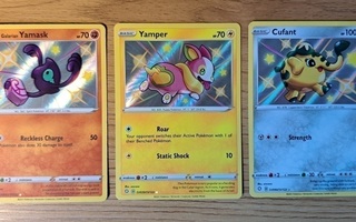 Pokemon shiny vault galarian yamask, yamper & cufant