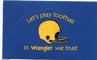 Retro -- Vanha tarra -- Wrangler - Let's play football