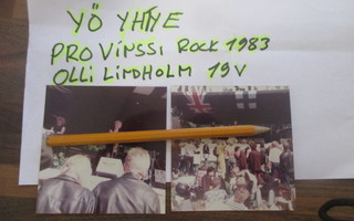 2 vanhaa valokuvaa yö yhtyeestä provinssirock 1983 OLLI 19 v