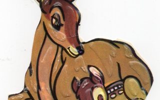 WANHA DISNEY / Bambi - Helinä ja Bambi poikanen. 1960-l.