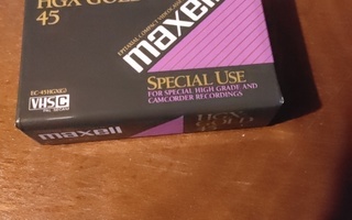 Maxell HGX-GOLD 45 VHS-C kasetti uusi