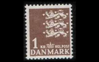 Tanska 289x ** Vaakuna 1,00 kr x-paperi (1946)