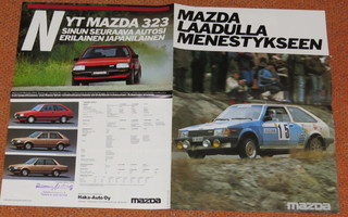 1983 Mazda 323 esite - KUIN UUSI - suom - 16 sivua