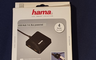 Hama  USB Hub 1:4, 4 ports, musta