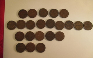 10 Penniä 1915-1917  22 kpl.