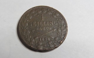 Ruotsi 1 skilling banco 1836