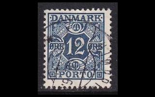 Tanska PORTO_38 o 12 öre tumm.sininen (1955)