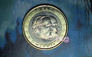 2001 MONACO 1 euro UNC laatu suoraan rullasta