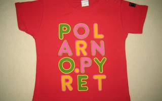 POLARN O PYRET / Po.P t-paita lh, 80 cm, punainen