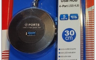 Uusi pyöreä USB 3.2 Gen 1 -keskitin / 4 porttia