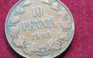 10 penniä 1905