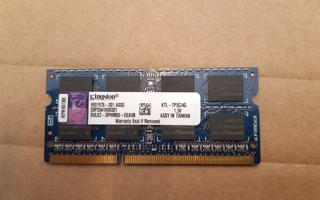 1 kpl 4Gb DDR3 So-Dimm 1600Mhz PC3-12800 Kingston