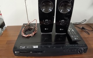 LG HT462 DVD soitin / vahvistin + 2kpl kaiutin