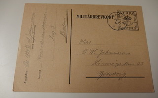 Kulkenut Militärbrevkort , Sverige . Ehiö, v. 1940