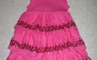 LINDEX KIDS FUKSIA JUHLAMEKKO KOKO 122 UUSI HKI