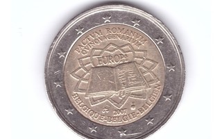 Belgia 2€ 2007 Rooman Sopimus 50 Vuotta
