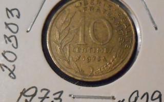 RANSKA  10 Centimes  v.1973   KM#929  Circ
